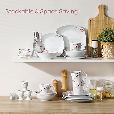 20-piece Porcelain Dinnerware Set, for 4, incl. Dinner, Dessert Plates, Bowls, Mugs, Egg cups