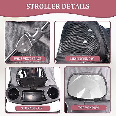 GOOPAWS 4 Wheel Dog Stroller