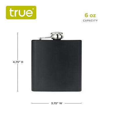 TrueFlask™: 6 oz Matte Black Flask by True