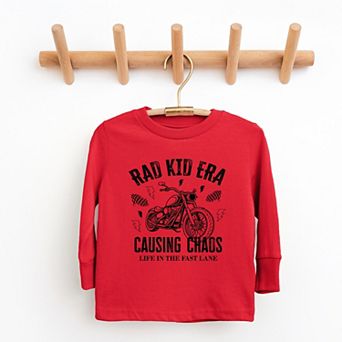 Rad Kid Era Causing Chaos - Youth Long Sleeve Graphic T-Shirt