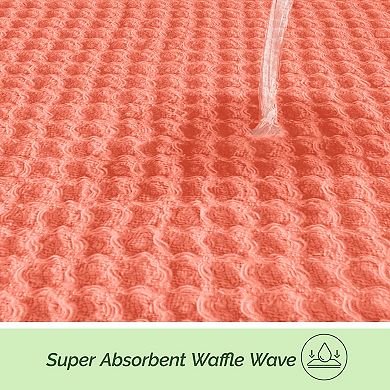 Elegant Comfort 6-Pack Turkish Cotton Waffle Small Wave Kitchen Towels