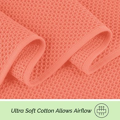 Elegant Comfort 6-Pack Turkish Cotton Waffle Small Wave Kitchen Towels