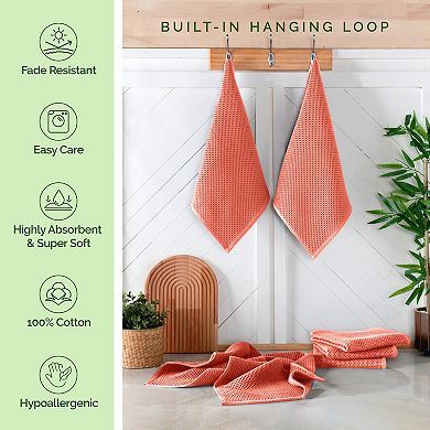 Elegant Comfort 6-Pack Turkish Cotton Waffle Small Wave Kitchen Towels