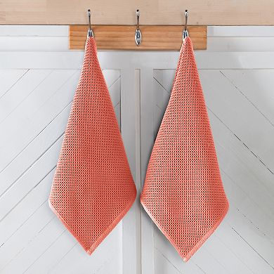 Elegant Comfort 6-Pack Turkish Cotton Waffle Small Wave Kitchen Towels