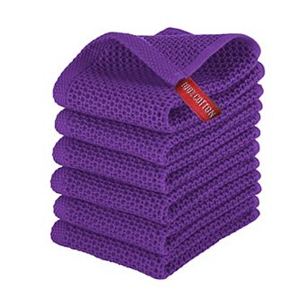 Elegant Comfort 6-Pack Turkish Cotton Waffle Small Wave Kitchen Towels