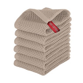 Elegant Comfort 6-Pack Turkish Cotton Waffle Small Wave Kitchen Towels