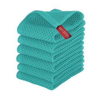 Elegant Comfort 6-Pack Turkish Cotton Waffle Small Wave Kitchen Towels