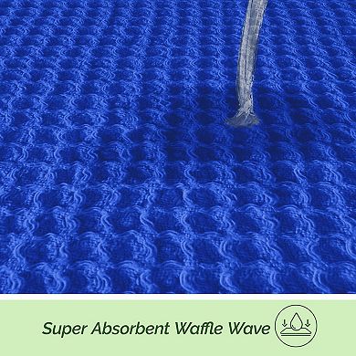 Elegant Comfort 6-Pack Turkish Cotton Waffle Wave Large Kitchen Towels