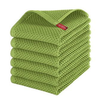 Elegant Comfort 6-Pack Turkish Cotton Waffle Wave Large Kitchen Towels