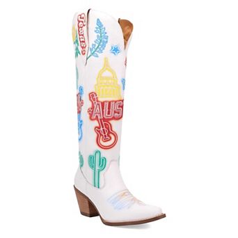 Dingo Austin Women's Leather Knee-High Boots With Block Heel