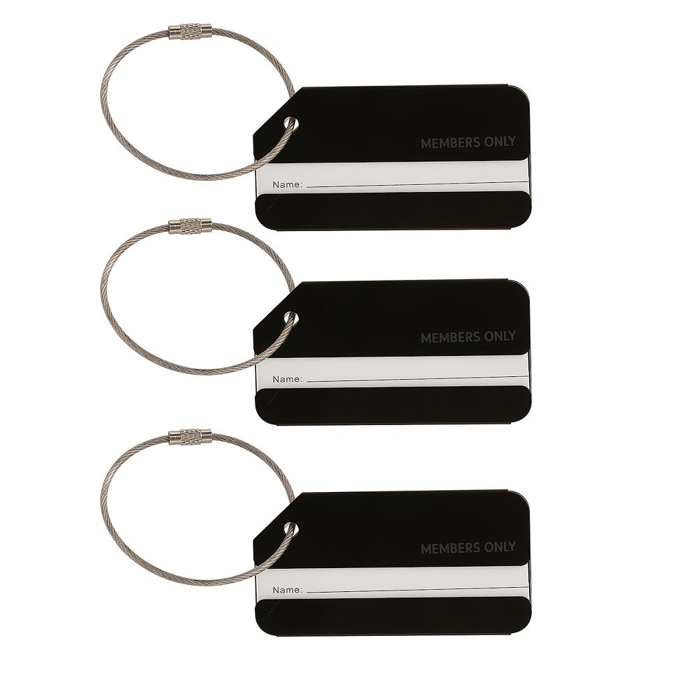 Members Only Luggage Tag Set, 3 Piece