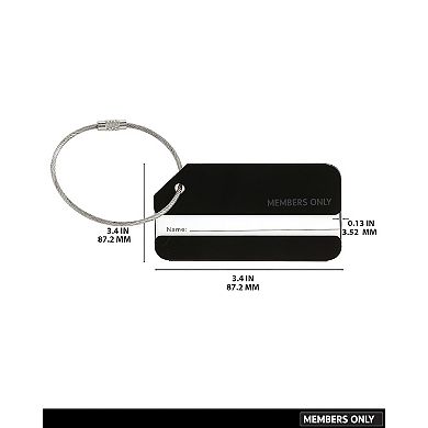 Members Only Luggage Tag Set, 3 Piece