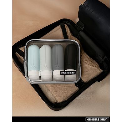 Members Only Silicone Travel Bottle Set, 4 Piece