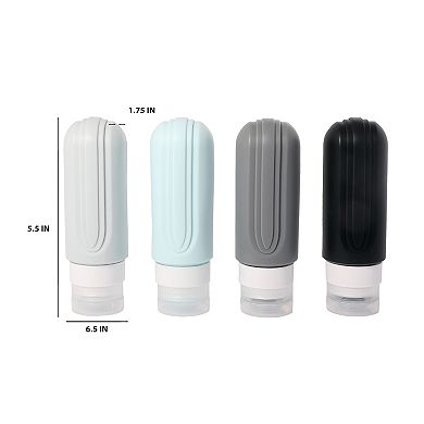 Members Only Silicone Travel Bottle Set, 4 Piece