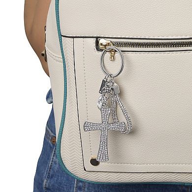 Jessica Simpson Crystal Cross Keychain