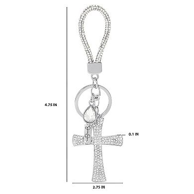 Jessica Simpson Crystal Cross Keychain
