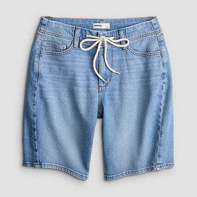 Women's Sonoma Goods For Life® Tie Waist Denim Bermuda Shorts