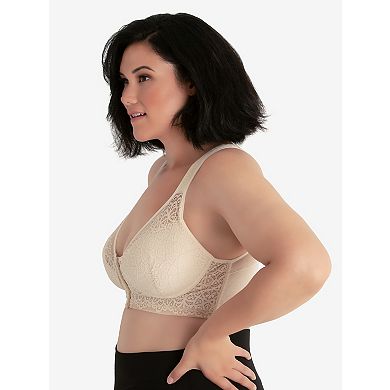 The Nora - Shimmer Support Back Lace Front-Closure Bra