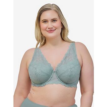 The Willow - Lightly Padded Lace Plunge Underwire Bra