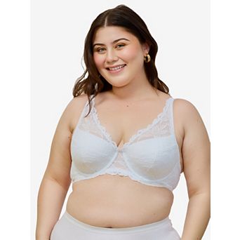 The Willow - Lightly Padded Lace Plunge Underwire Bra