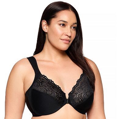 Plus Size Glamorise WonderWire Front-Closure Posture Lace Bra
