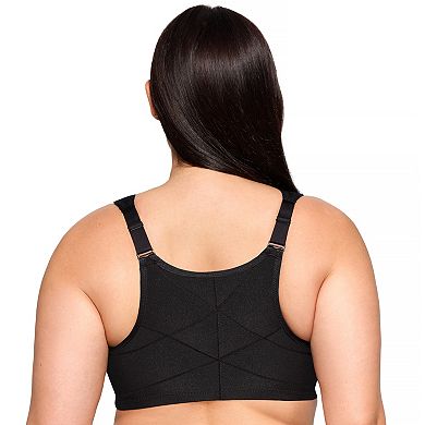 Plus Size Glamorise WonderWire Front-Closure Posture Lace Bra