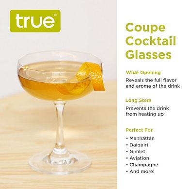 7 oz Coupe Glasses, Set of 4 by True