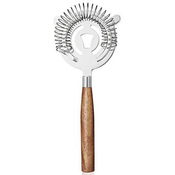 Cocktail Strainer with Acacia Handle by True