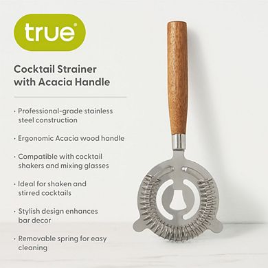 Cocktail Strainer with Acacia Handle by True