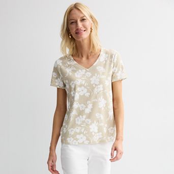 Women's Croft & Barrow® Essential V-Neck Tee