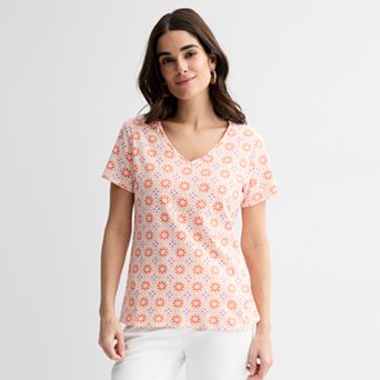 Women's Croft & Barrow® Essential V-Neck Tee