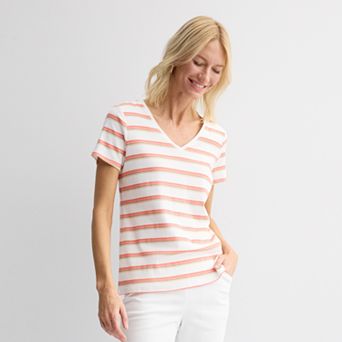 Women's Croft & Barrow® Essential V-Neck Tee