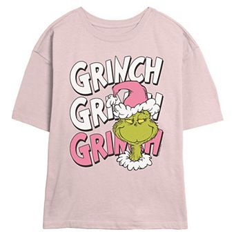 Juniors' Grinch Graphic Short Sleeve Skimmer Tee