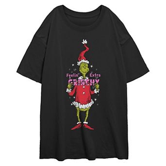 Juniors' Feeling Extra Grinchy Graphic Tee