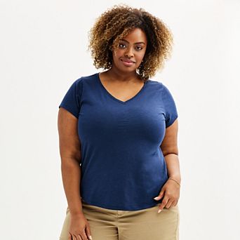 Plus Size Sonoma Goods For Life® Everyday V-Neck T-Shirt