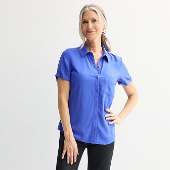 Petite Croft & Barrow® Camp Shirt