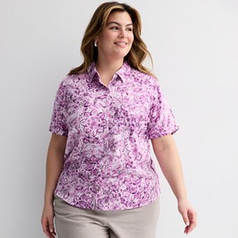 Plus Size Croft & Barrow® Camp Shirt