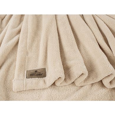 American Soft Linen Plush Fleece Blanket