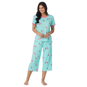 Women's Cuddl Duds® 2 pc Cozy Pajama Top & Pajama Cropped Pants Set