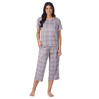 Women's Cuddl Duds® 2 pc Cozy Pajama Top & Pajama Cropped Pants Set