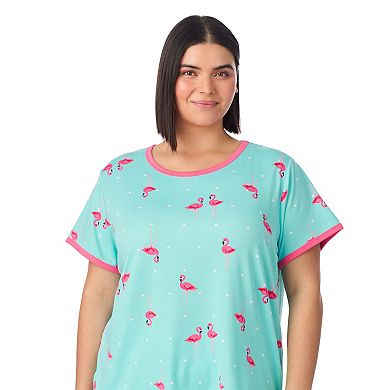 Plus Size Cuddl Duds® 2-Piece Cozy Pajama Top & Pajama Cropped Pants Set