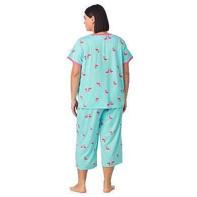 Plus Size Cuddl Duds® 2-Piece Cozy Pajama Top & Pajama Cropped Pants Set