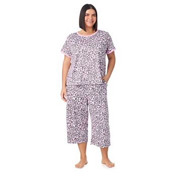 Plus Size Cuddl Duds® 2 pc Cozy Pajama Top & Pajama Cropped Pants Set