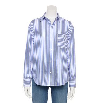 Women's Sonoma Goods For Life® Adaptive Easy Dressing Boyfriend Shirt