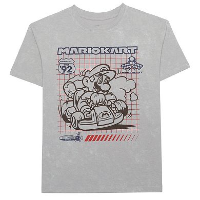 Boys 8-20 Mario Kart Let's Go Karting Graphic Tee