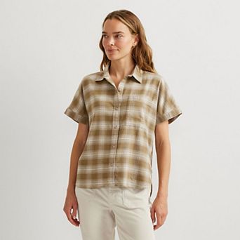 Women's Eddie Bauer Field Flex Short Sleeve Flannel Shirt