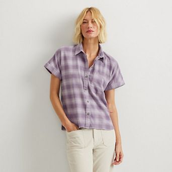 Women's Eddie Bauer Field Flex Short Sleeve Flannel Shirt