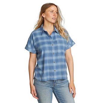 Women's Eddie Bauer Field Flex Short Sleeve Flannel Shirt