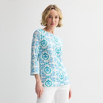 Petite Croft & Barrow® Boatneck Top