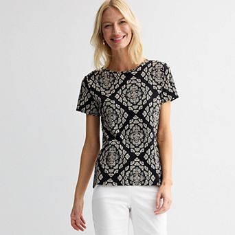 Petite Croft & Barrow® Essential Crewneck Tee